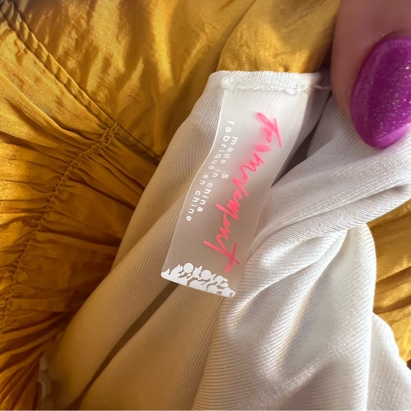 Free People Movement The Way Home Golden Yellow Shorts, size Small - Picture 3 of 8